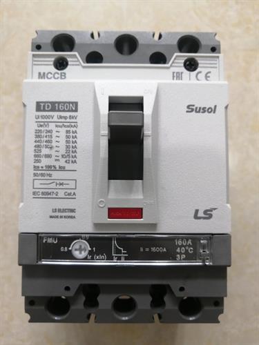 MCCB LS 3P 160A 50kA ( TD160N FMU160 ) chỉnh dòng  0.8-0.9-1.0In